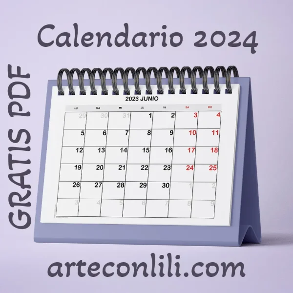 Calendario de pared o de mesa del año 2024