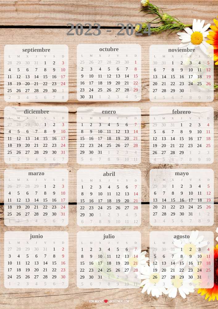 calendario escolar 2023 2024 septiembre agosto flores13